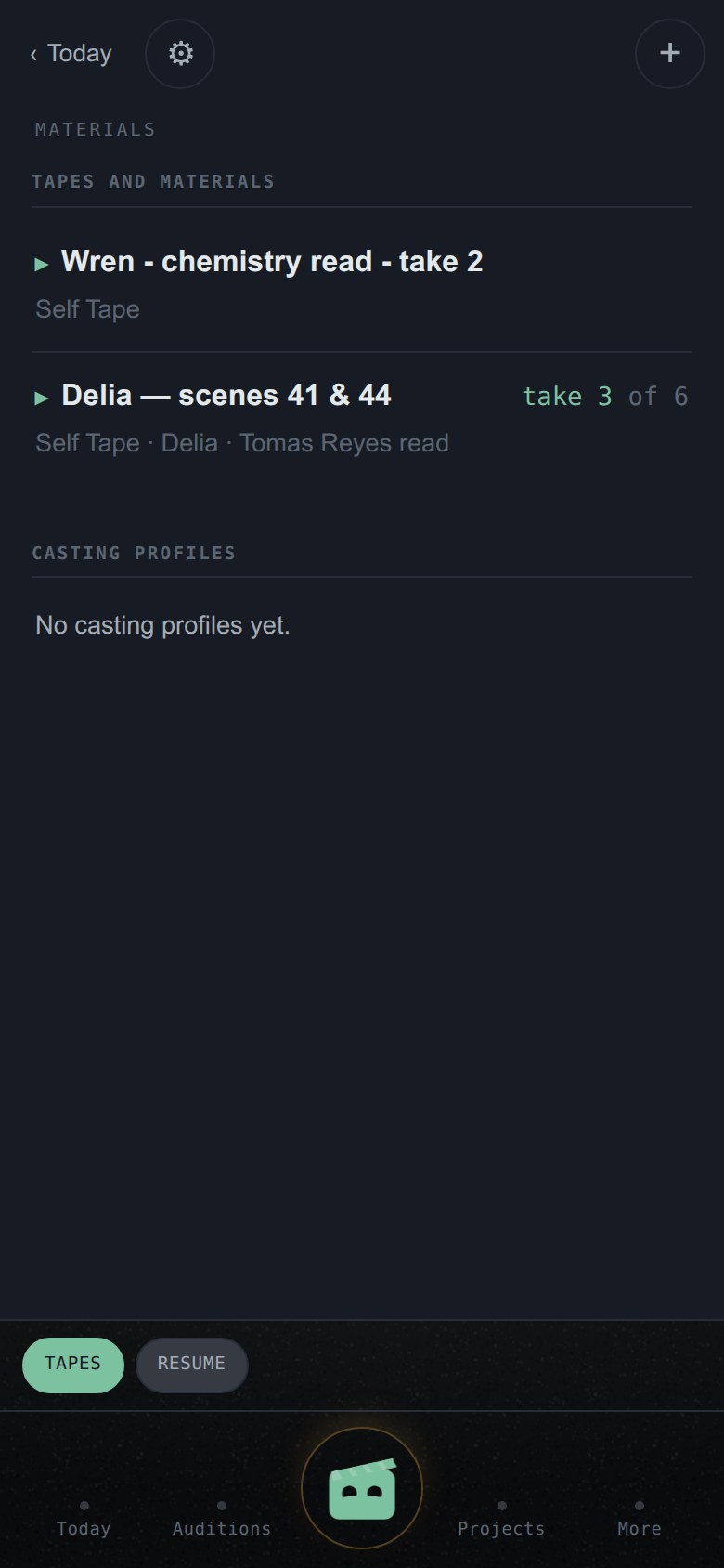 The tape log